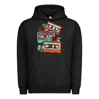 Pigment Black cassette floral gemstone Urban Hoodie - FaDigitalArtStudio