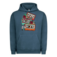 Pigment Midnight Navy cassette floral gemstone Urban Hoodie - FaDigitalArtStudio