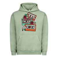 Pigment Oil Green cassette floral gemstone Urban Hoodie - FaDigitalArtStudio