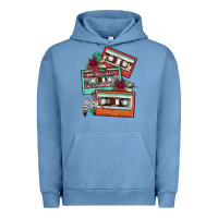 Pigment Pebble Blue cassette floral gemstone Urban Hoodie - FaDigitalArtStudio