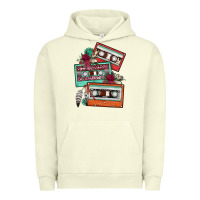 Pigment Pistachio cassette floral gemstone Urban Hoodie - FaDigitalArtStudio