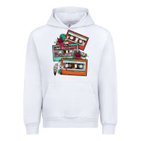 White cassette floral gemstone Urban Hoodie - FaDigitalArtStudio