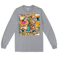 Heather Grey western cowgirl coffee cup with cowhide seamless pattern bbs Long Sleeve Tee - BundleAndBundleShop