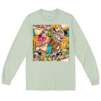 Matcha western cowgirl coffee cup with cowhide seamless pattern bbs Long Sleeve Tee - BundleAndBundleShop