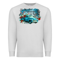 Dove Grey its the wonderful time of the year truck Premium Sweatshirt - CowGirlArtShop