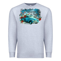 Heather Grey its the wonderful time of the year truck Premium Sweatshirt - CowGirlArtShop