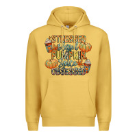 Antique Gold stressed blessed pumpkin spice obsessed Premium Hoodie - CowGirlArtShop