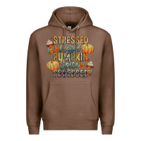 Chestnut stressed blessed pumpkin spice obsessed Premium Hoodie - CowGirlArtShop