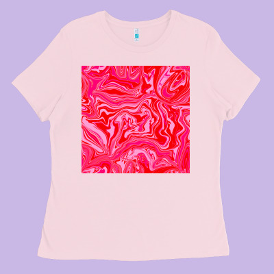 Valentines Day Marble Seamless Pattern Ladies Tee Designed By Bundleandbundleshop