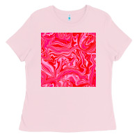 Bubblegum Pink valentines day marble seamless pattern Ladies Tee - BundleAndBundleShop