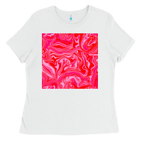 White valentines day marble seamless pattern Ladies Tee - BundleAndBundleShop