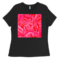 Black valentines day marble seamless pattern Ladies Tee - BundleAndBundleShop