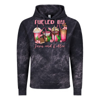 Cloud Black fueled by jesus and coffee Vintage Hoodie - MaliasSmallBusiness
