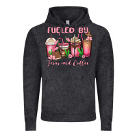 Vintage Black fueled by jesus and coffee Vintage Hoodie - MaliasSmallBusiness