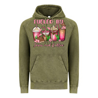 Vintage Olive fueled by jesus and coffee Vintage Hoodie - MaliasSmallBusiness