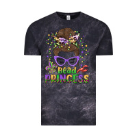 Cloud Black bead princess messy bun mardi gras Vintage Tee - MaliasSmallBusiness
