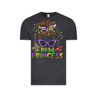 Vintage Black bead princess messy bun mardi gras Vintage Tee - MaliasSmallBusiness