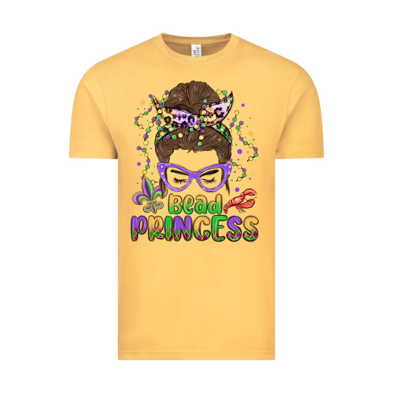 Bead Princess Messy Bun Mardi Gras Vintage Tee by MaliasSmallBusiness | Teevron