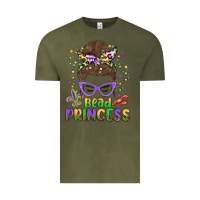 Vintage Olive bead princess messy bun mardi gras Vintage Tee - MaliasSmallBusiness