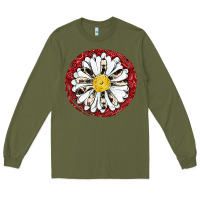 Army Green daisy Long Sleeve Tee - JahusDesignShop