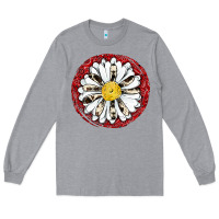 Heather Grey daisy Long Sleeve Tee - JahusDesignShop
