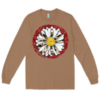 Toasted Coconut daisy Long Sleeve Tee - JahusDesignShop