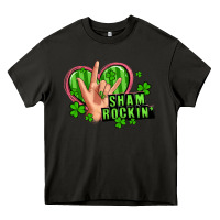 Asphalt shamrockin' rock n roll female hand Heavy Core Tee - Artiststas