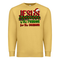 Antique Gold jesus is the reason for the season Premium Sweatshirt - CowGirlArtShop