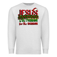 Oatmeal Heather jesus is the reason for the season Premium Sweatshirt - CowGirlArtShop