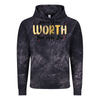 Cloud Black know your worth Vintage Hoodie - MaliasSmallBusiness