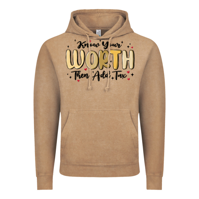Know Your Worth Vintage Hoodie by MaliasSmallBusiness | Teevron