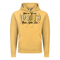 Vintage Mustard know your worth Vintage Hoodie - MaliasSmallBusiness