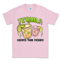 Bubblegum Pink tequila cheaper than therapy Classic Tee - MaliasSmallBusiness