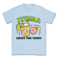 Dusty Blue tequila cheaper than therapy Classic Tee - MaliasSmallBusiness