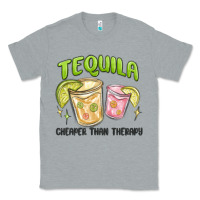 Heather Grey tequila cheaper than therapy Classic Tee - MaliasSmallBusiness