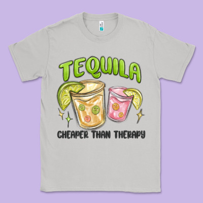 Tequila Cheaper Than Therapy Classic Tee Designed By Maliassmallbusiness