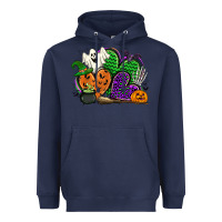 Navy halloween heart Heavyweight Hoodie - CowGirlArtShop