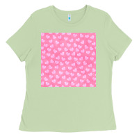 Matcha valentines day heart seamless pattern Ladies Tee - BundleAndBundleShop