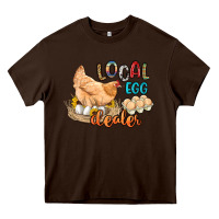 Chocolate Brown local egg dealer Heavy Core Tee - Artiststas