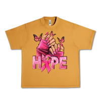 Peanut Butter Hope Breast Cancer Caucasian hand nails Urban Heavy Tee - NancyCooperArtShop