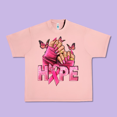 Hope Breast Cancer Caucasian Hand Nails Urban Heavy Tee Designed By Nancycooperartshop