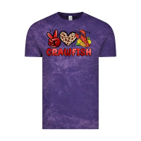 Cloud Purple peace love crawfish Vintage Tee - MaliasSmallBusiness