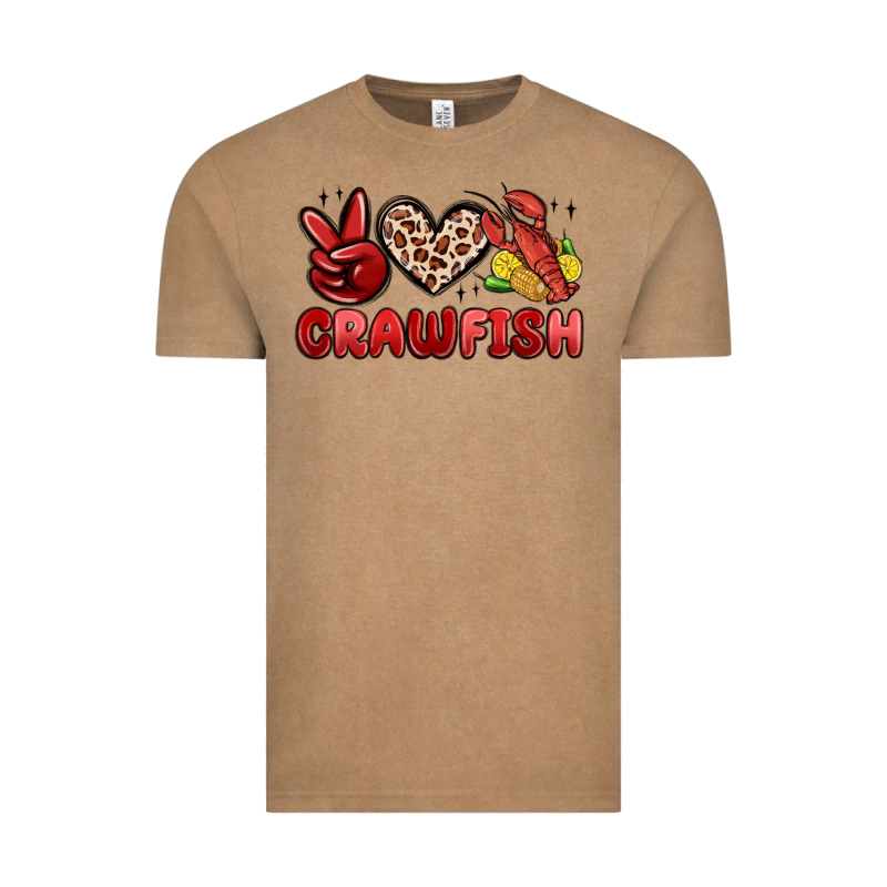 Peace Love Crawfish Vintage Tee by MaliasSmallBusiness | Teevron