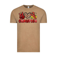 Vintage Coffee peace love crawfish Vintage Tee - MaliasSmallBusiness
