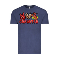 Vintage Denim peace love crawfish Vintage Tee - MaliasSmallBusiness