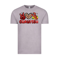 Vintage Zinc peace love crawfish Vintage Tee - MaliasSmallBusiness