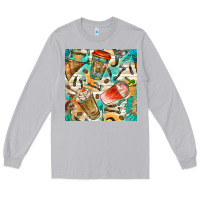 Moon Dust western indian coffee cups with aztec seamless pattern bbs Long Sleeve Tee - BundleAndBundleShop