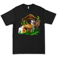 Black jesus holy night cows and sunflowers Premium Tee - AdoDesignShop