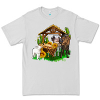 Dove Grey jesus holy night cows and sunflowers Premium Tee - AdoDesignShop
