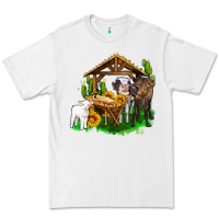 White jesus holy night cows and sunflowers Premium Tee - AdoDesignShop
